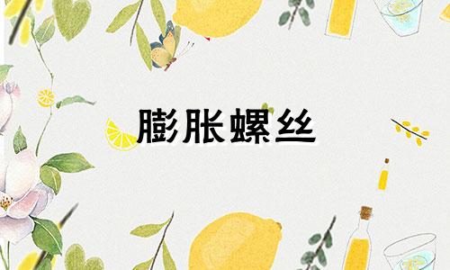 膨胀螺丝 膨胀螺丝怎么安装进墙