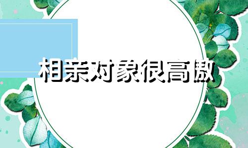 相亲对象很高傲 相亲男很傲气