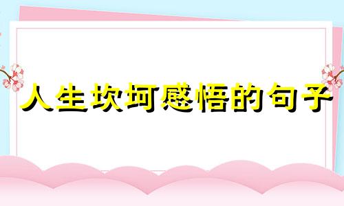 人生坎坷感悟的句子 人生坎坷的诗句