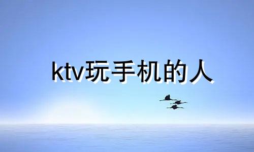 ktv玩手机的人