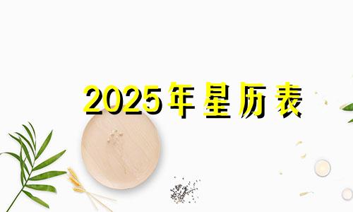 2025年星历表