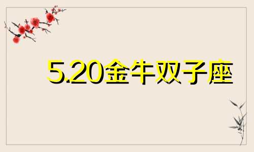 5.20金牛双子座 双子金牛日期