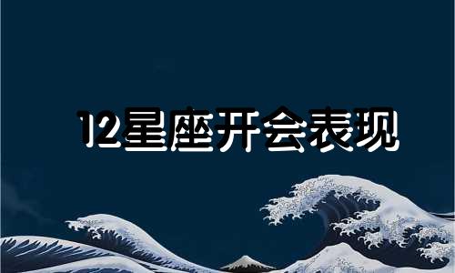 12星座开会表现 十二星座开会 papi酱