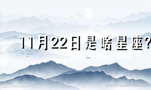 11月22日是啥星座? 11月22日是什么星座射手还是摩羯