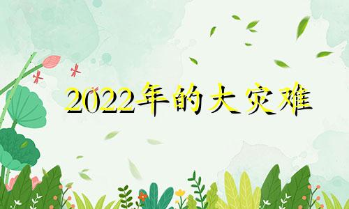 2022年的大灾难 2022的灾难