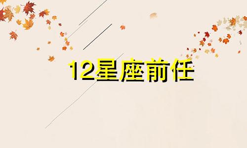 12星座前任 前任对十二星座影响