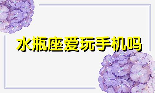 水瓶座爱玩手机吗 水瓶座的手机是什么样子