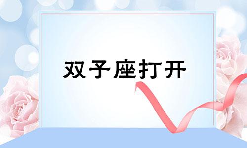 双子座打开 双子座如果玩手机成绩会怎样