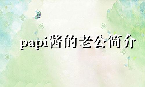 papi酱的老公简介 papi酱老公老家是农村的吗