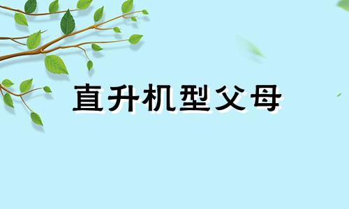 直升机型父母 直升机父母百科