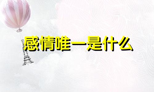 感情唯一是什么 感情是人类唯一的财富