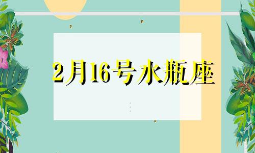 2月16号水瓶座 水瓶座2月16日出生的人