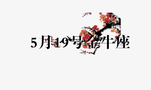 5月19号金牛座 5月19日金牛座运势