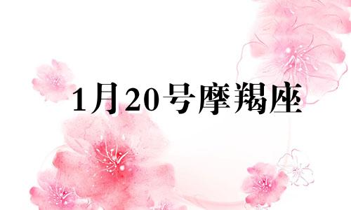 1月20号摩羯座 摩羯座1月20号是什么星座