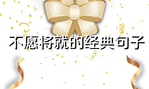 不愿将就的经典句子 不愿将就的经典句子8个字