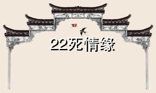 22死情缘 死情缘是啥意思