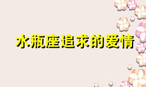 水瓶座追求的爱情 水瓶座追求一个人的表现