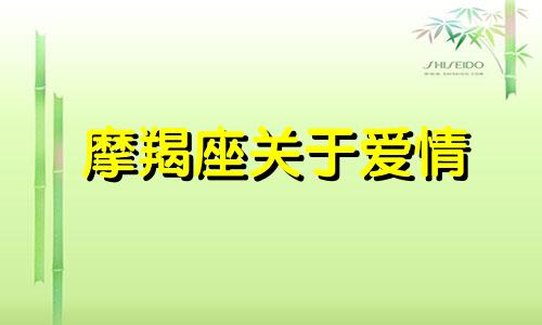 摩羯座关于爱情 摩羯座关于摩羯座的爱情性格深度分析第一网站