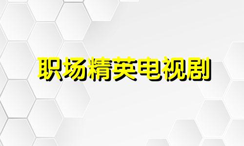 职场精英电视剧 职场精英女性怎么形容