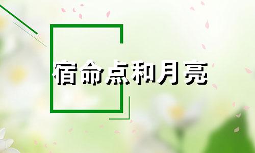 宿命点和月亮 宿命点冲月亮 比较盘