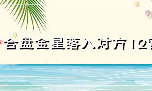 合盘金星落入对方12宫 合盘金星相位多