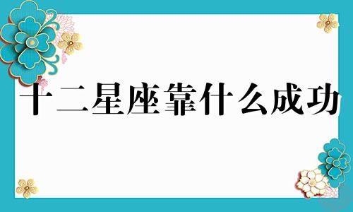 十二星座靠什么成功 12星座靠什么在社会上混