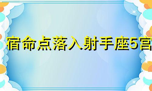 宿命点落入射手座5宫 宿命点在射手座是什么意思