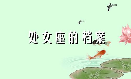 处女座的档案 《处女座》