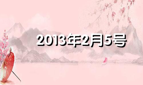 2013年2月5号 2013年2月5日是什么