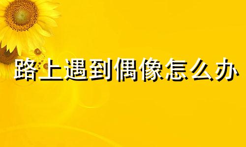 路上遇到偶像怎么办 在街上碰巧遇到自己的偶像