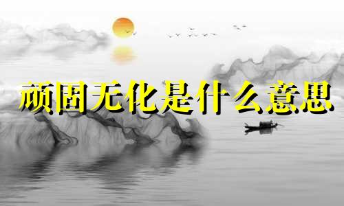 顽固无化是什么意思 顽固到底