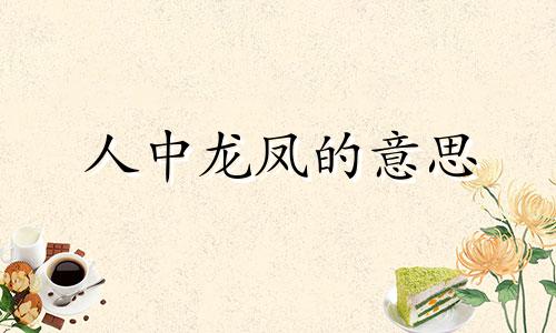 人中龙凤的意思 人中龙下一句