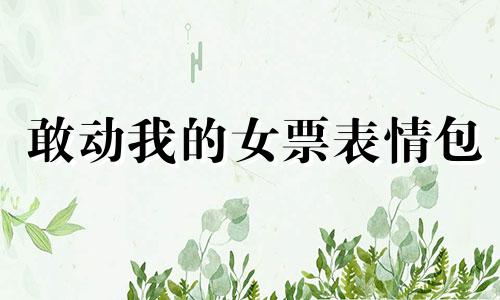 敢动我的女票表情包 敢动我的女人下一句是什么