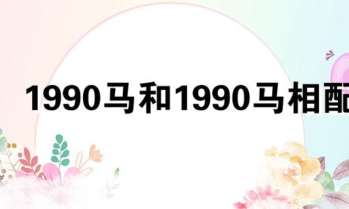 1990马和1990马相配吗 一个月的