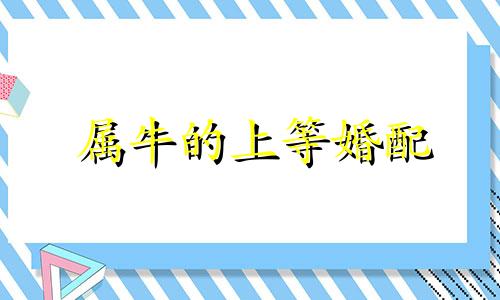 属牛的上等婚配 牛的配对最佳属相
