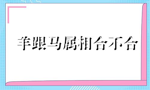 羊跟马属相合不合 牛跟马属相合不合财运