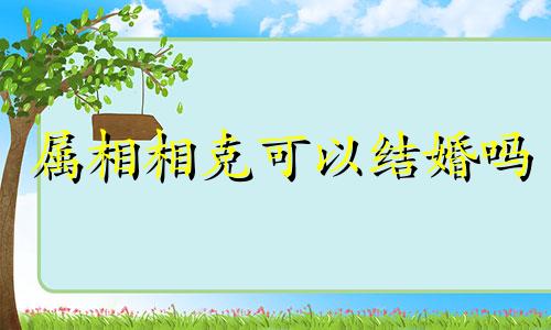 属相相克可以结婚吗 相克的属相真的不适合结婚吗