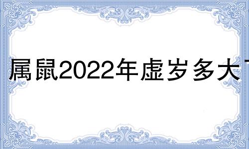 属鼠2022年虚岁多大了 2022年属鼠虚岁多少