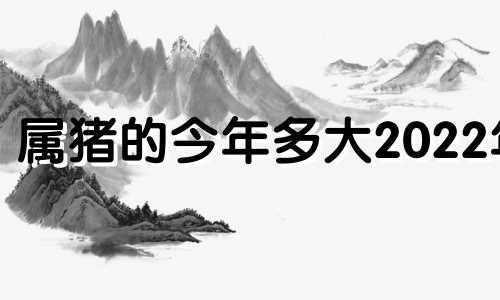 属猪的今年多大2022年 属猪的今年多大2007