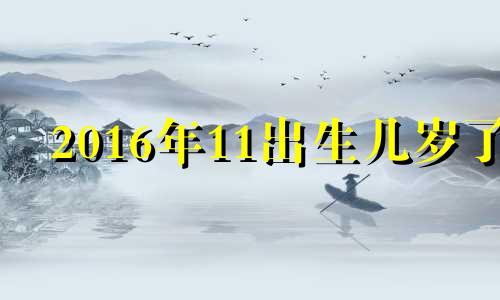 2016年11出生几岁了 16岁11月属什么生肖