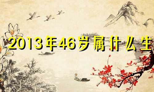 2013年46岁属什么生肖 2013年属什么生肖属相几岁