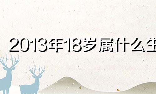 2013年18岁属什么生肖 13岁属什么生肖2008