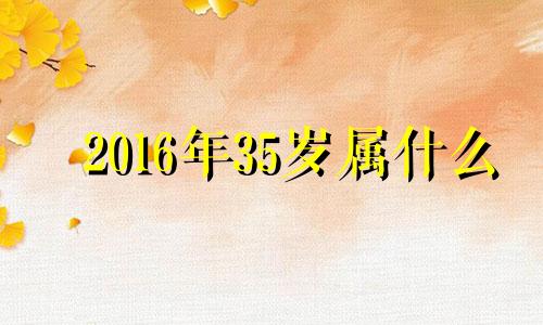 2016年35岁属什么 16年31岁属什么