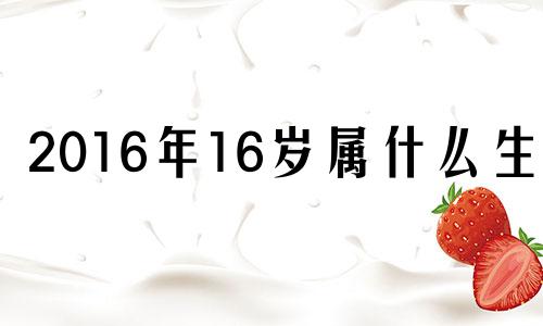 2016年16岁属什么生肖 16年出生属啥