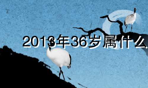 2013年36岁属什么 2013年6月属相