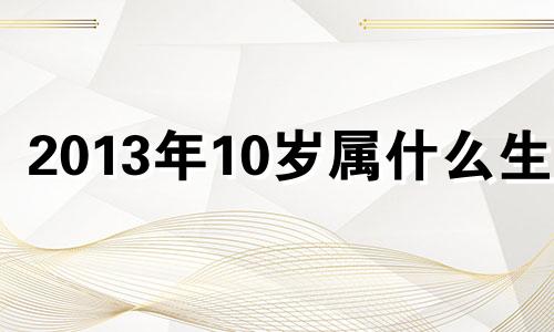 2013年10岁属什么生肖 2013年出生的哪年过十岁生日