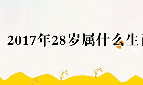 2017年28岁属什么生肖 2017年27岁属啥的