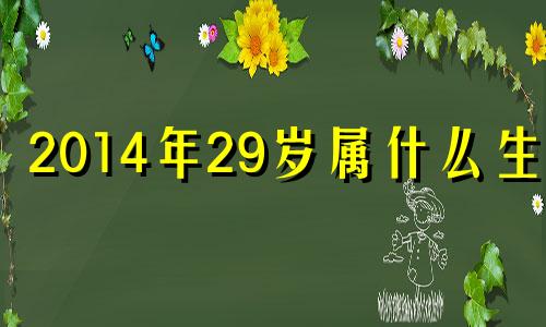 2014年29岁属什么生肖 14年28岁属什么