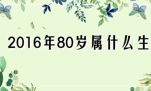 2016年80岁属什么生肖 88年16岁是哪一年