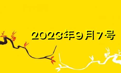 2023年9月7号 2913年9月7日